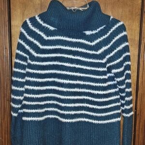 ELLE Blue/Green Long Sleeve Cowl Neck Sweater Size Smal Ladies/Womans/Women's